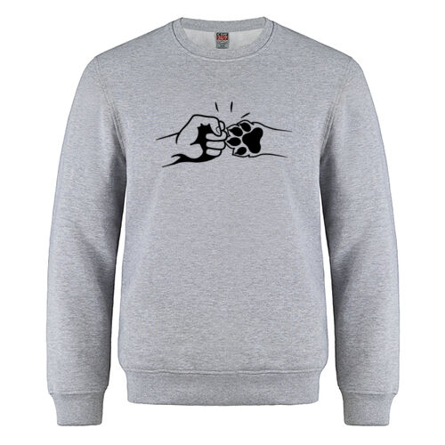 Dog - Fist Bump - Crewneck Sweater (Light)  Thumbnail