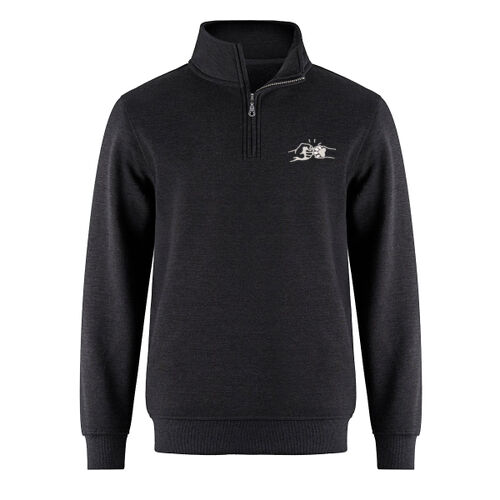 Dog - Fist Bump - 1/4 Zip Fleece Sweater (Dark) Thumbnail