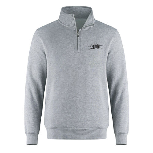 Dog - Fist Bump - 1/4 Zip Fleece Sweater (Light)  Thumbnail